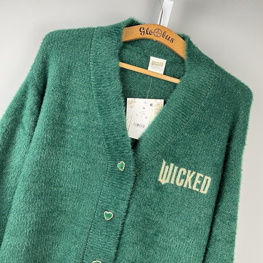 Katie Kime for Target‎ WICKED Cardigan Sweater Womens XS Green Soft New NWT